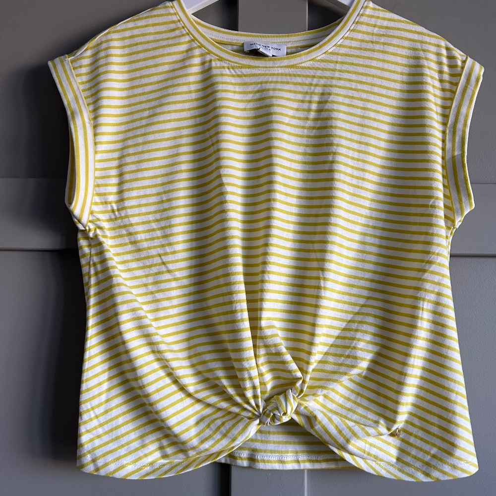 MARC NEW YORK - Yellow Striped Top - Front Knot